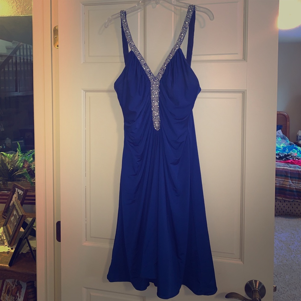 Royal blue Bejeweled dress
